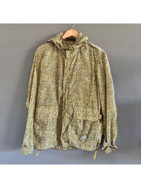 Kenzo Paris Men's M Ditsy Floral Hooded Windbreaker Jacket Made In Italy Yellow